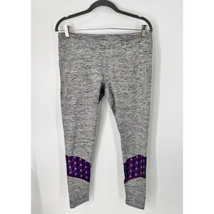 ZooZatz CATS Heather Gray Logo Capri Leggings Zippered Pockets Women's Size XL